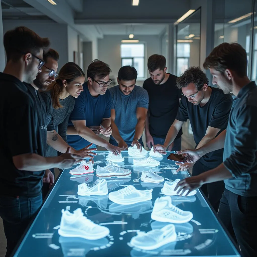 Diseñadores colaborando en nuevos conceptos